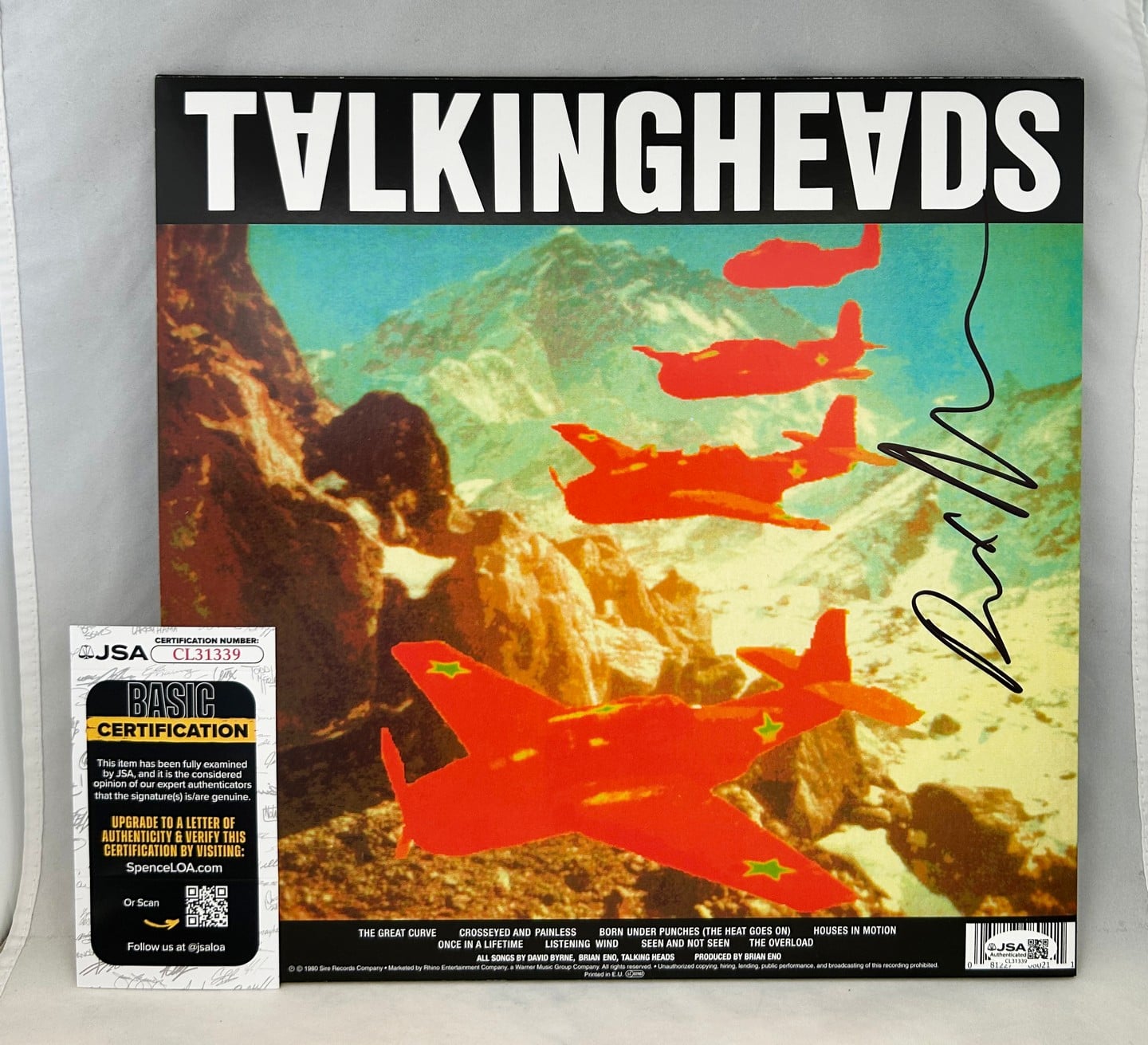 David Byrne Signed Vinyl LP Album Talking Heads Remain In Light JSA