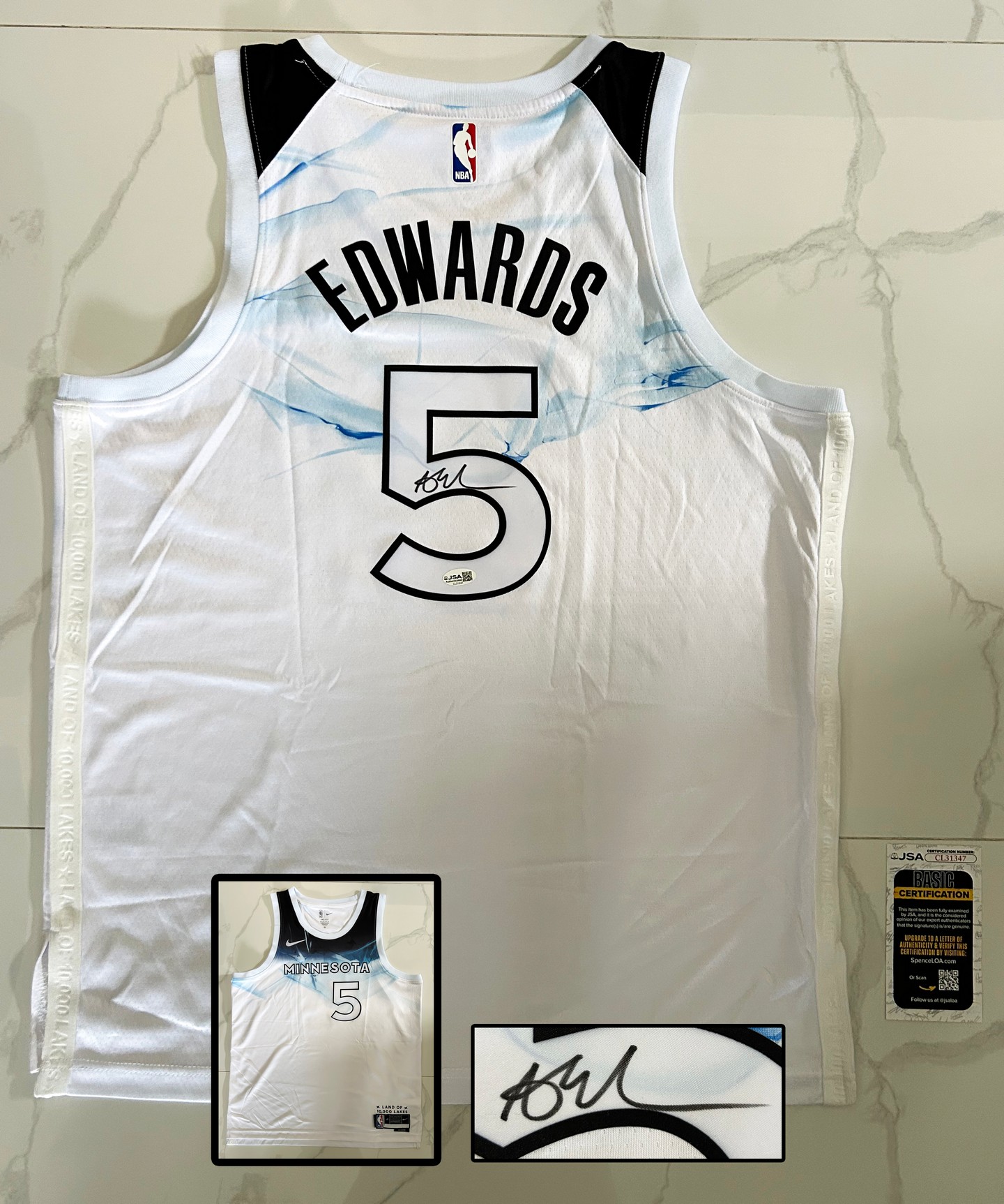Signed Anthony Edwards Jersey