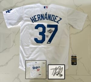 Teoscar Hernandez Signed Jersey Los Angeles Dodgers JSA
