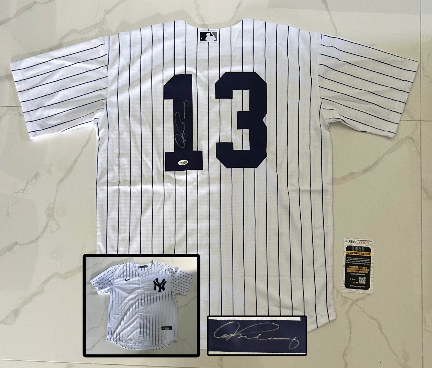 Alex Rodriguez Signed Jersey New York Yankees JSA