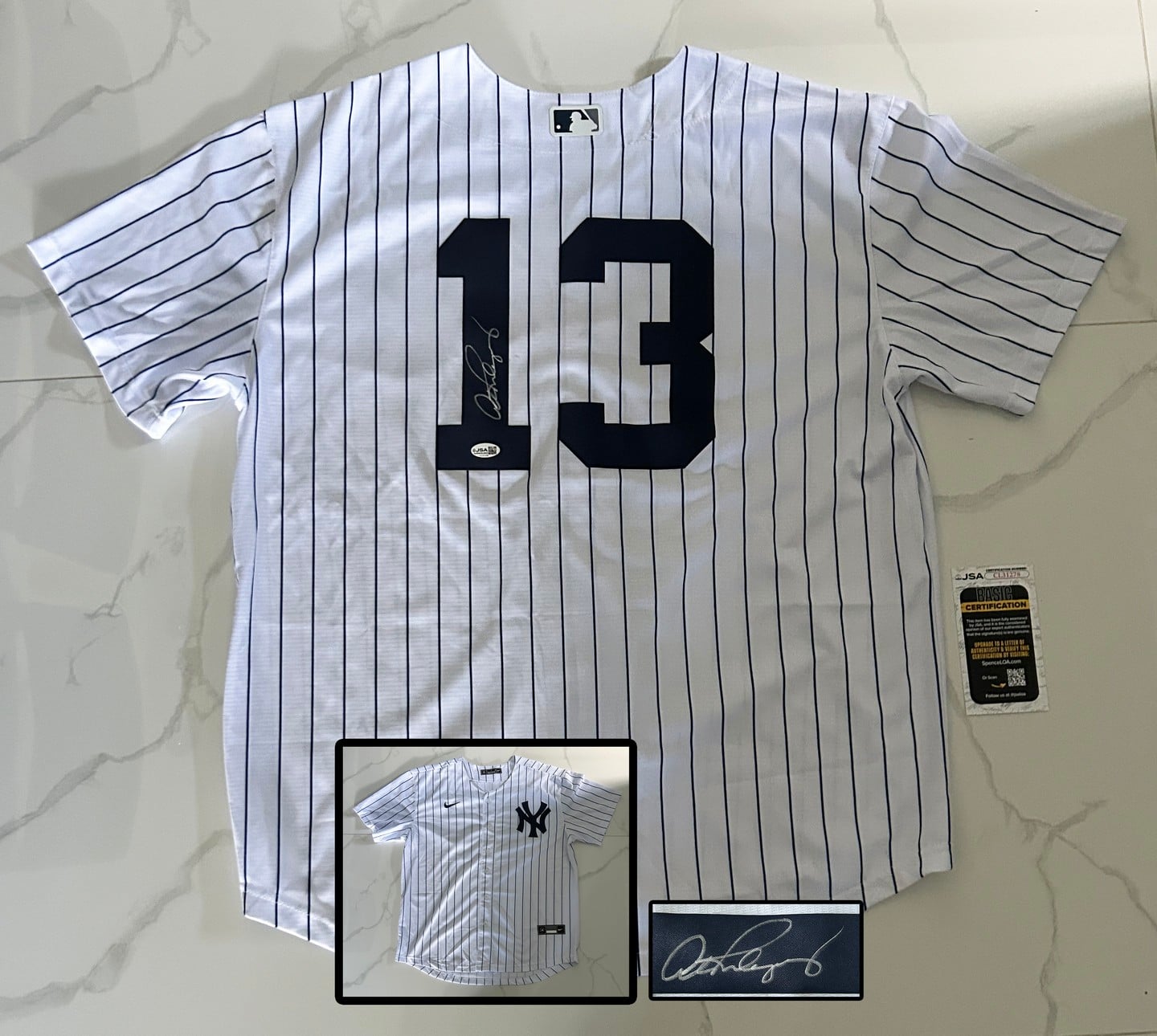 Alex Rodriguez Signed Jersey New York Yankees JSA 1