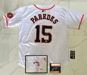 Isaac Paredes Signed Jersey Houston Astros JSA