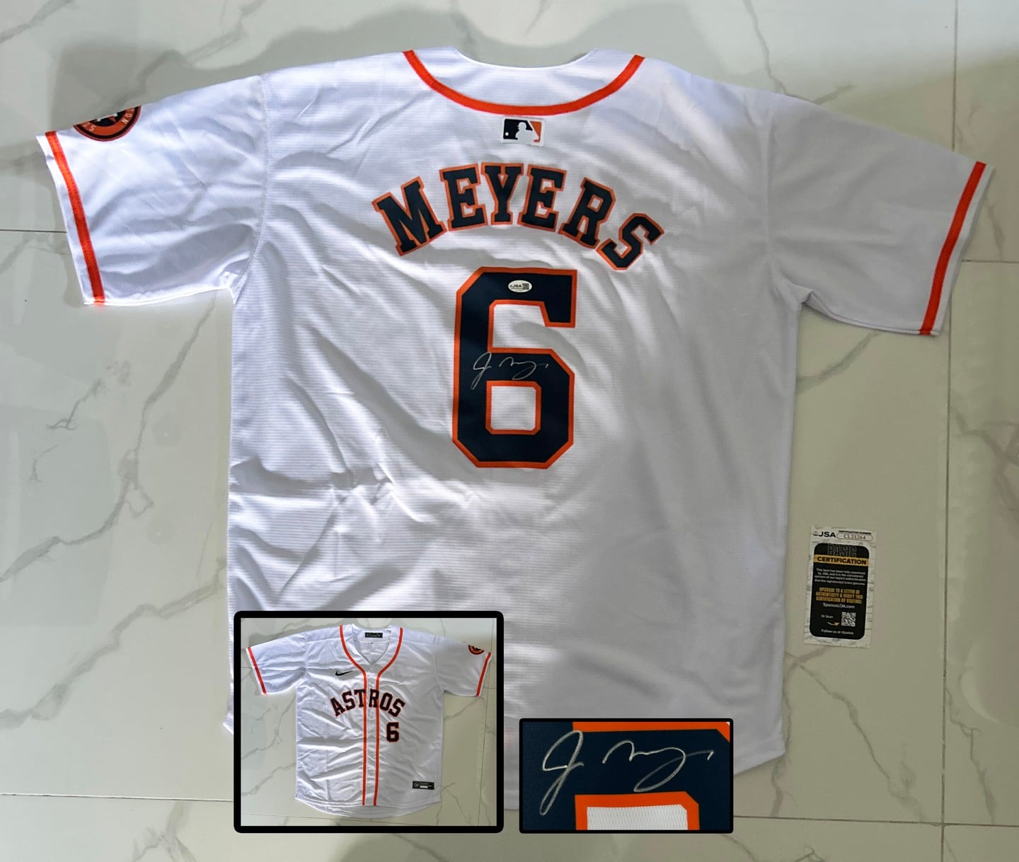 Jake Meyers Signed Jersey Houston Astros JSA