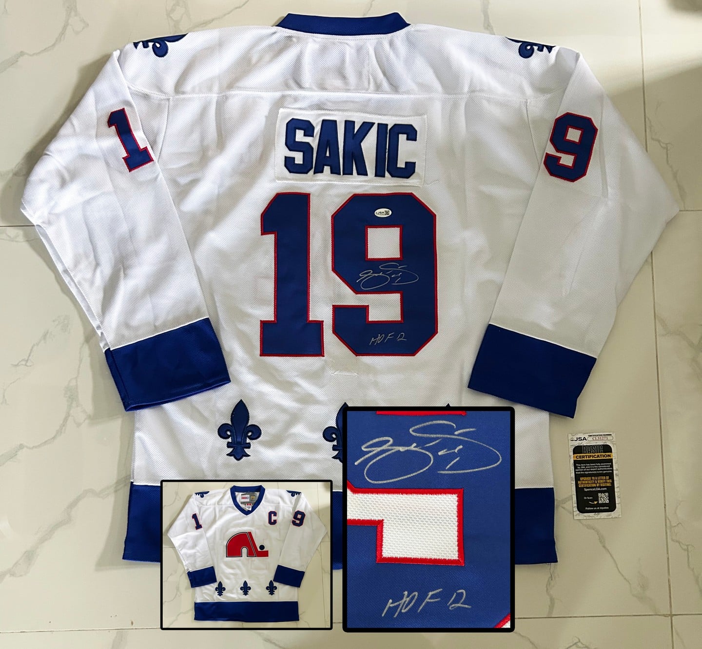 Joe Sakic Signed Jersey Quebec Nordiques JSA 1