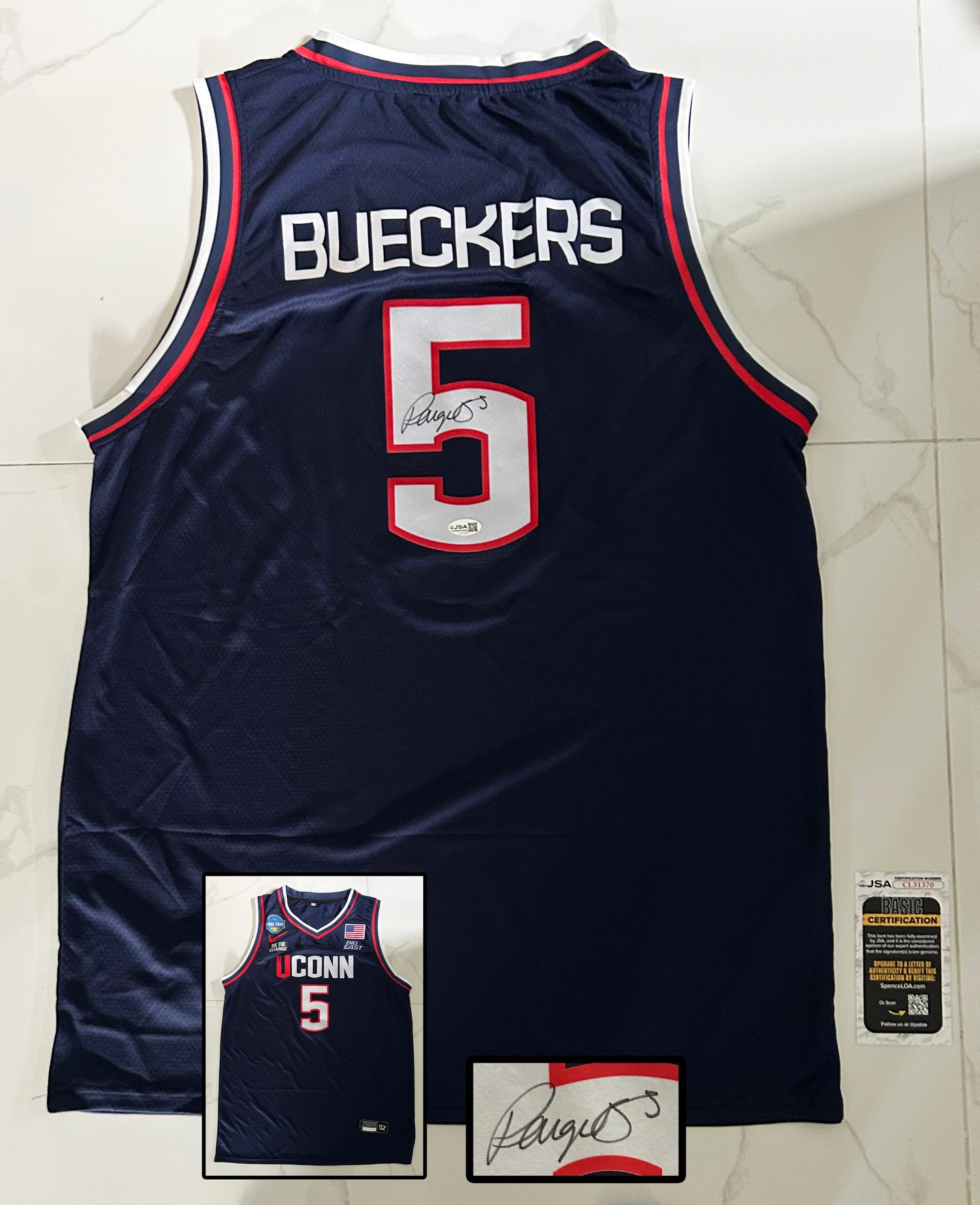 Paige Bueckers Signed Jersey UConn Huskies JSA