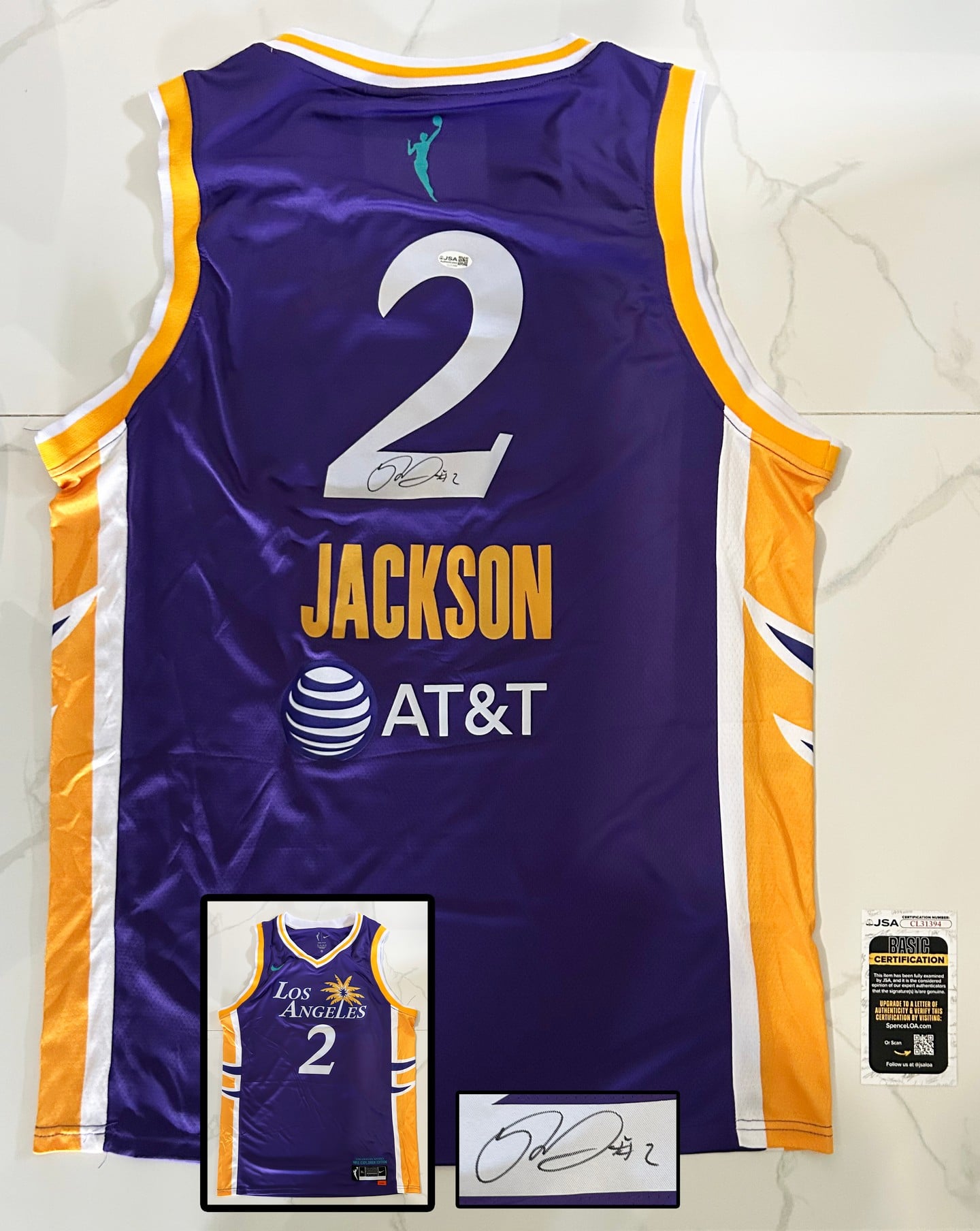Rickea Jackson Signed Jersey Los Angeles Sparks JSA