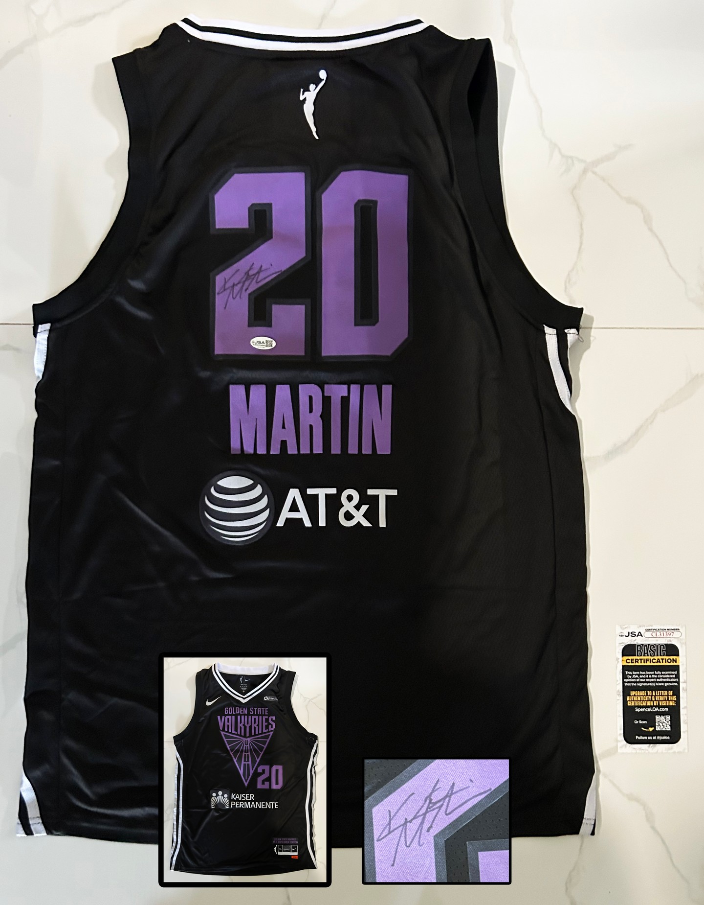 Kate Martin Signed Jersey Golden State Valkyries JSA