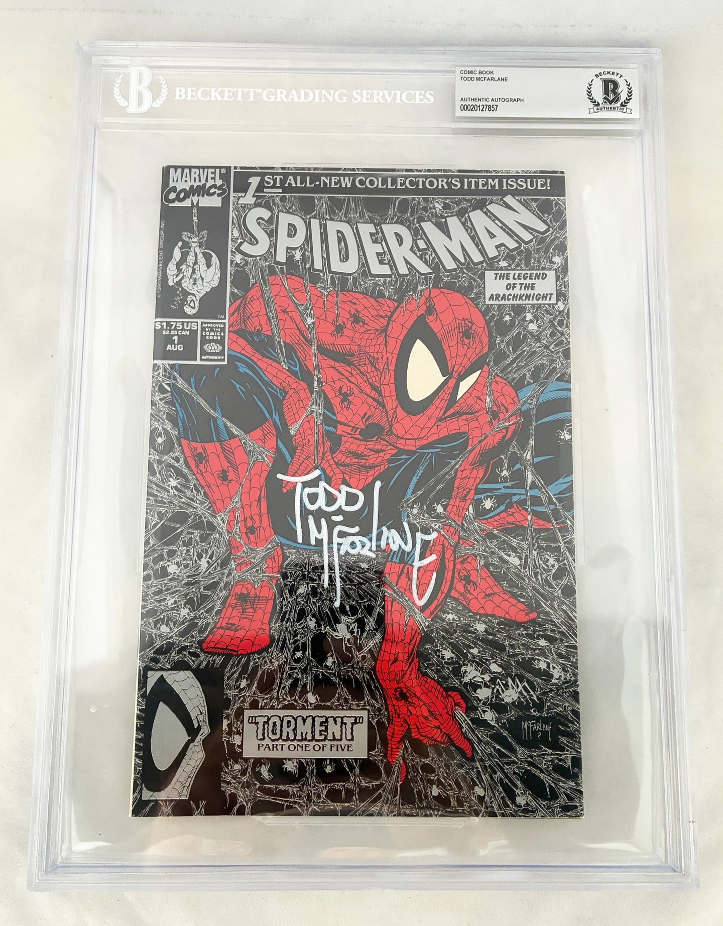 Todd McFarlane Signed Comic Book Spider-Man #1 Silver Beckett BAS