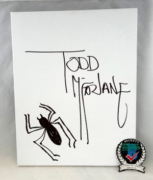 Todd McFarlane Signed Hand Drawn Sketch 11x14 Canvas Spider-Man Beckett BAS 1