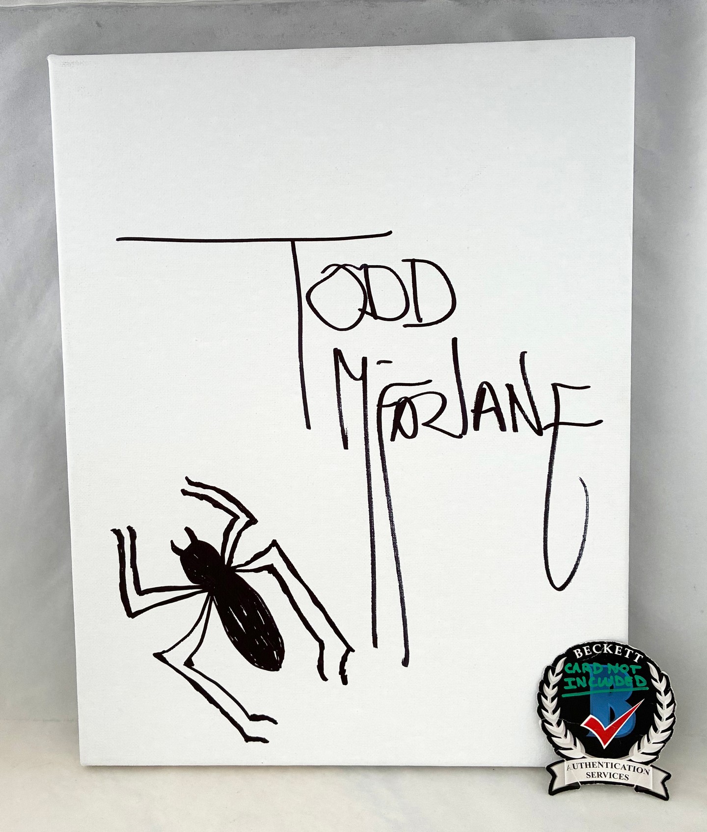 Todd McFarlane Signed Hand Drawn Sketch 11x14 Canvas Spider-Man Beckett BAS 1