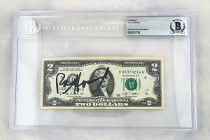 Ron Howard Signed $2 Bill US Currency Beckett BAS