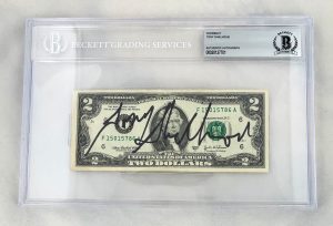 Tony Shalhoub Signed $2 Bill US Currency Beckett BAS