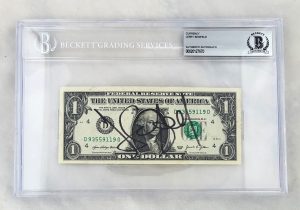 Jerry Seinfeld Signed $1 Bill US Currency Beckett BAS