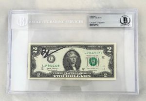 Robert Herjavec Signed $2 Bill US Currency Shark Tank Billionaire Beckett BAS