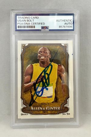 Usain Bolt Signed Card 2024 Allen & Ginter #208 PSA/DNA 1