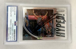 Karl-Anthony Towns Signed Card 2019 Panini Prizm #1 Minnesota Timberwolves PSA/DNA