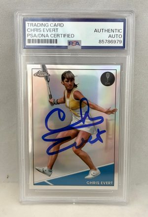 Chris Evert Signed Card 2021 Topps Chrome #99 PSA/DNA