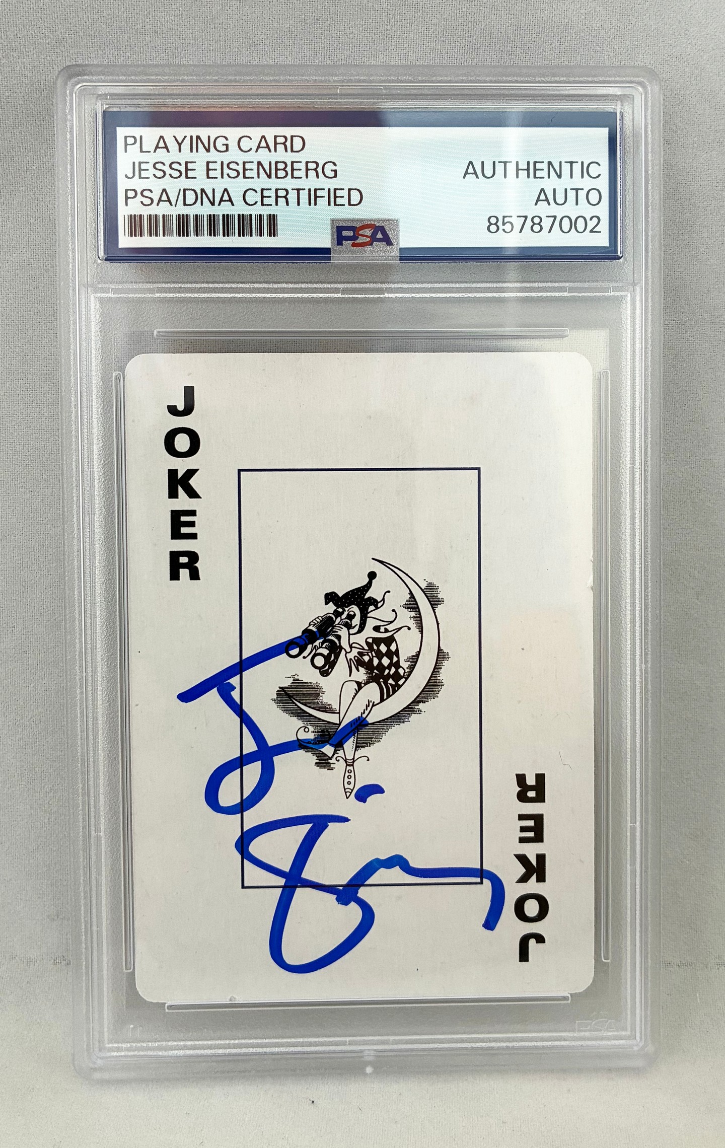 Jesse Eisenberg Signed Playing Card Now You See Me PSA/DNA