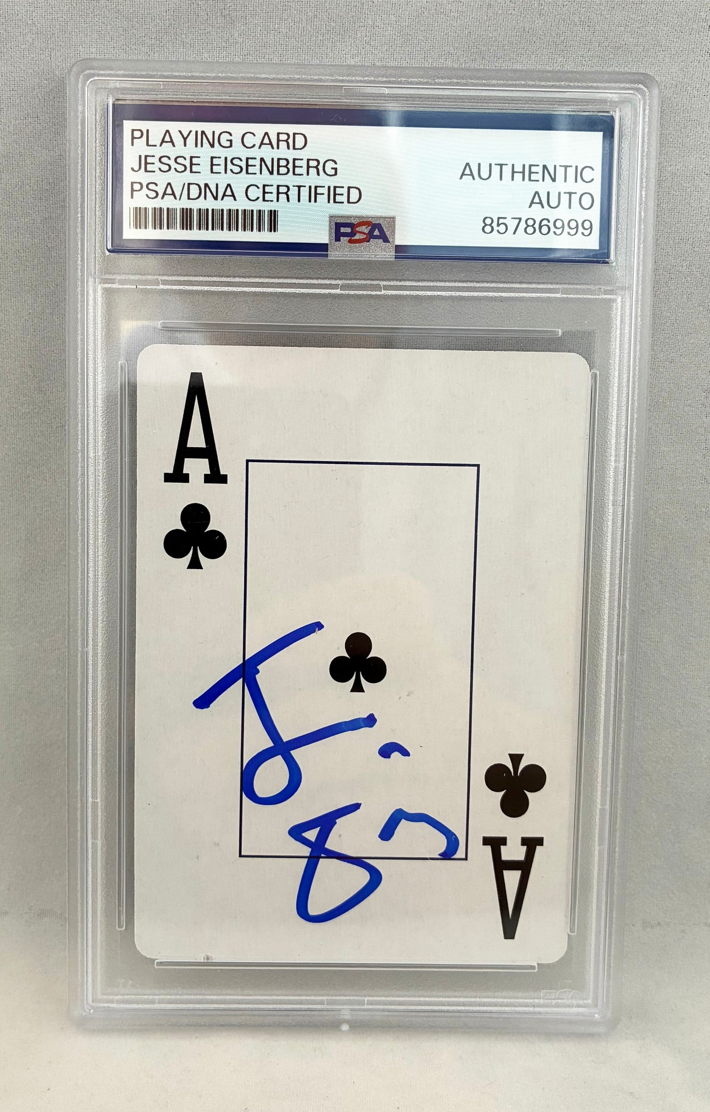 Jesse Eisenberg Signed Playing Card Now You See Me PSA/DNA 1