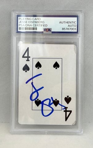 Jesse Eisenberg Signed Playing Card Now You See Me PSA/DNA 2