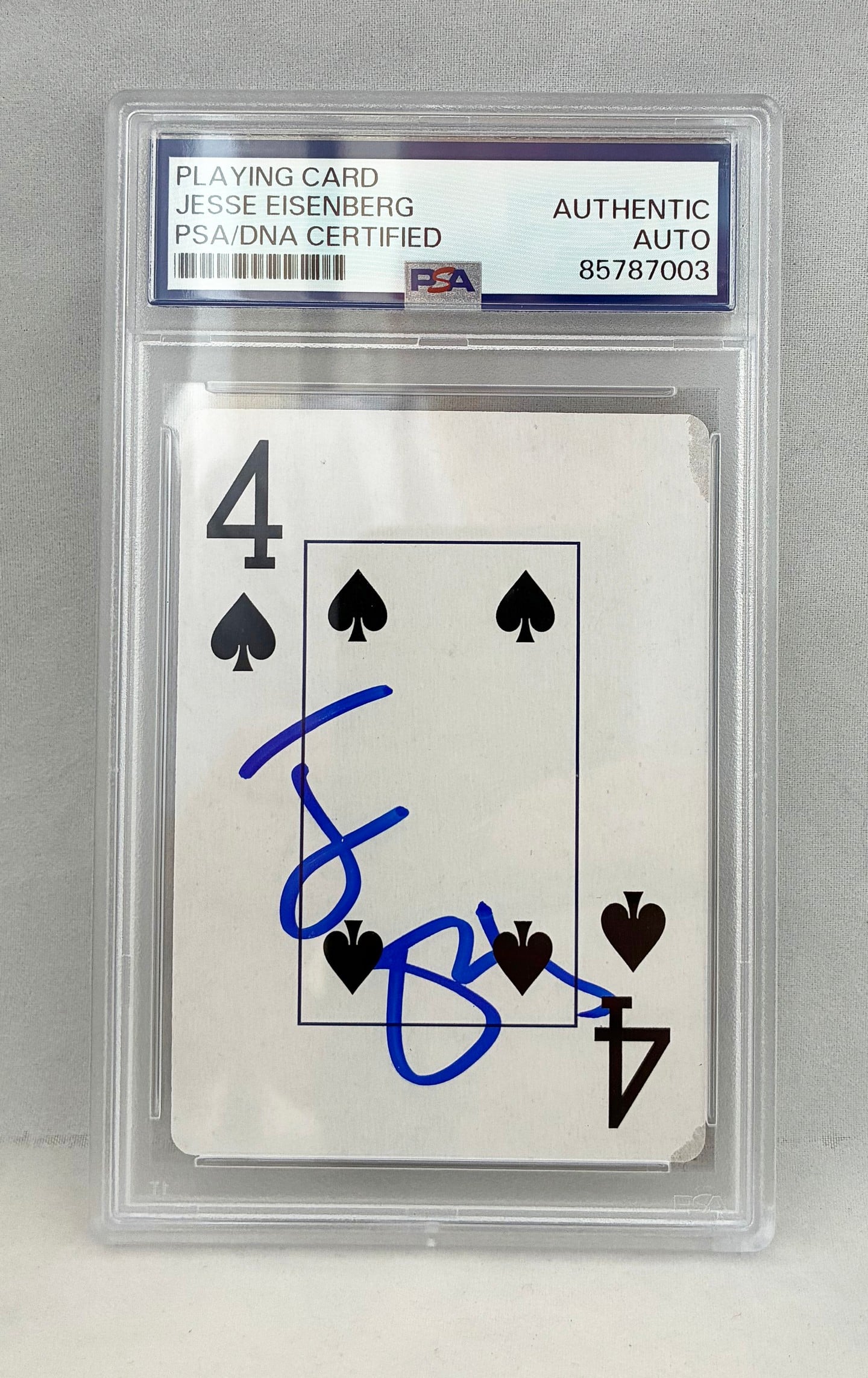 Jesse Eisenberg Signed Playing Card Now You See Me PSA/DNA 2
