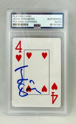 Jesse Eisenberg Signed Playing Card Now You See Me PSA/DNA 3