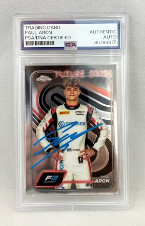 Paul Aron Signed Rookie Card 2024 Topps Chrome Sapphire #31 F2 PSA/DNA