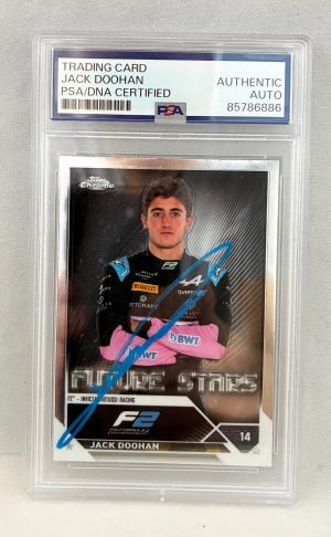 Jack Doohan Signed Rookie Card 2023 Topps Chrome #72 F2 PSA/DNA 1