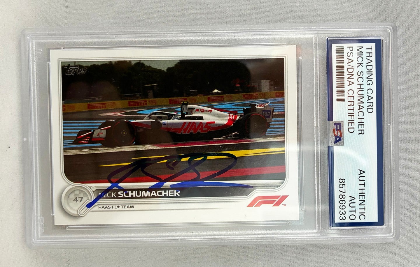 Mick Schumacher Signed Card 2022 Topps #127 F1 PSA/DNA