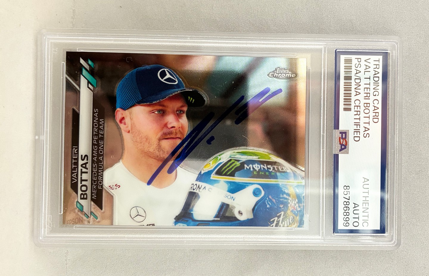 Valtteri Bottas Signed Rookie Card 2020 Topps Chrome F1 #175 PSA/DNA