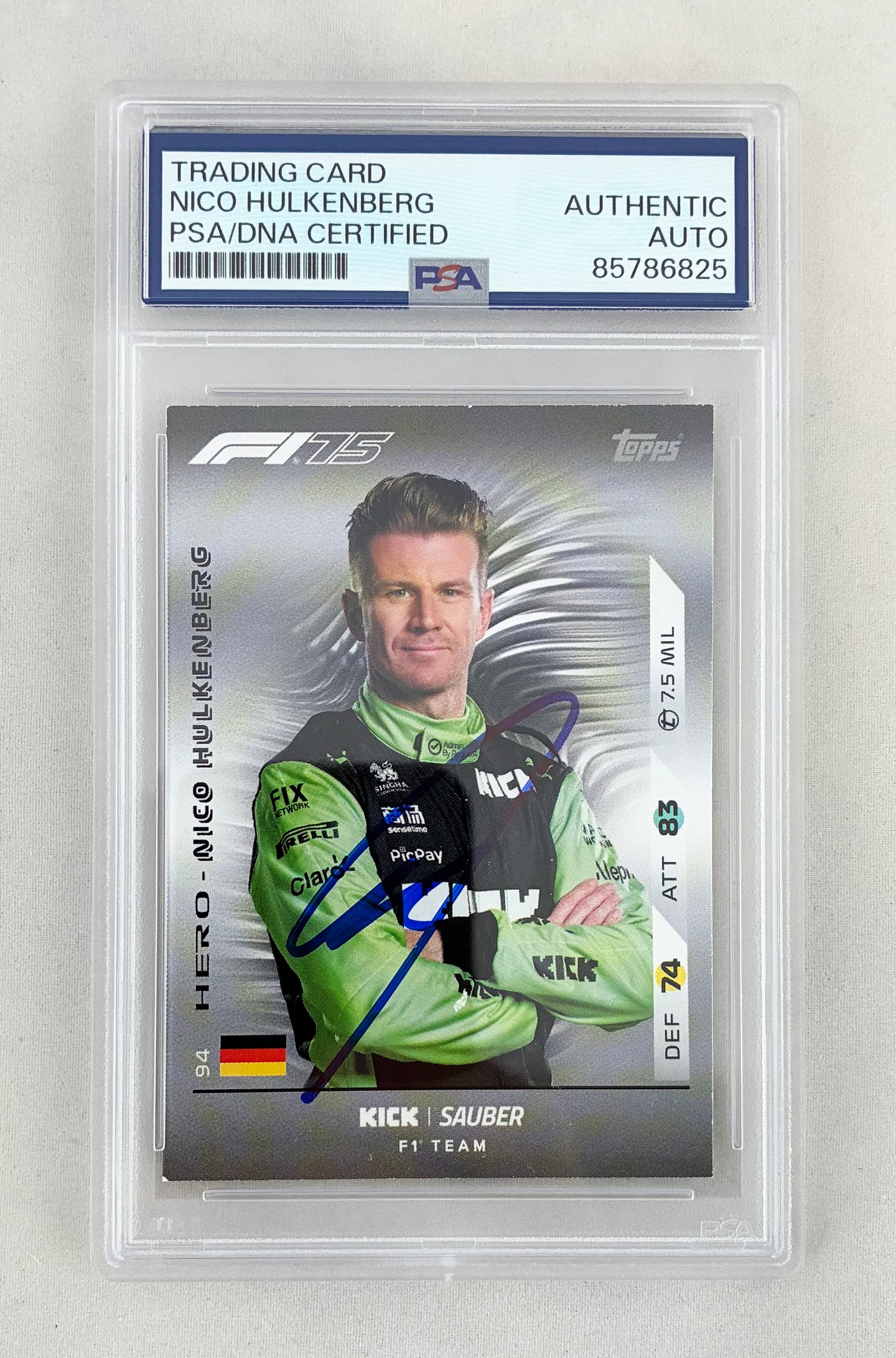 Nico Hulkenberg Signed Card 2025 Topps Turbo Attax F1 PSA/DNA