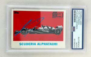 Yuki Tsunoda Signed Card 2022 Topps Miami GP F1 PSA/DNA