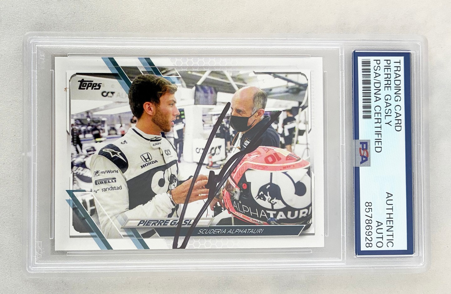 Pierre Gasly Signed Card 2021 Topps #36 F1 PSA/DNA