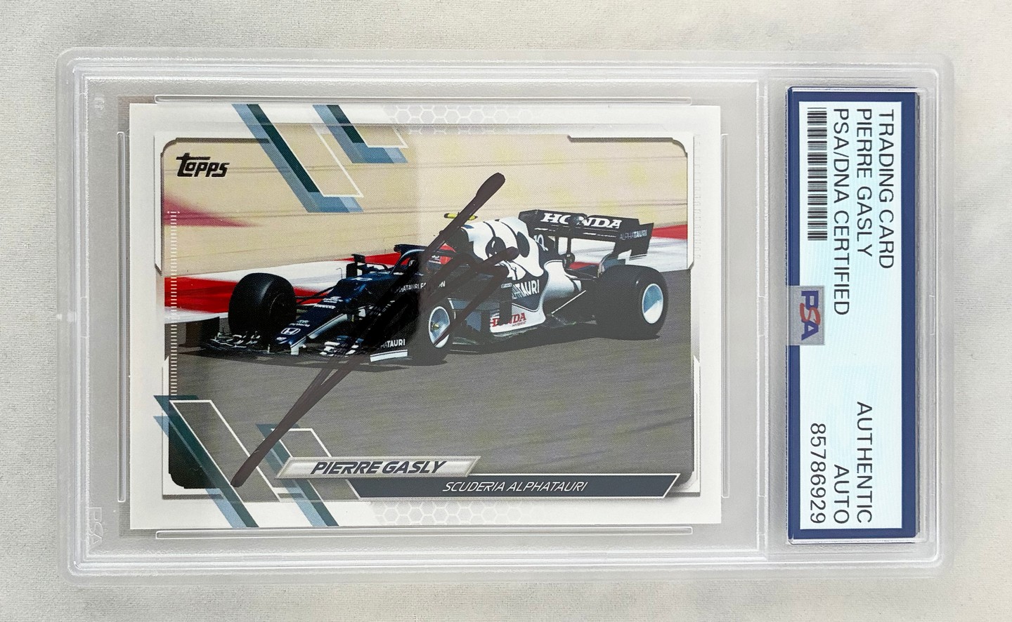 Pierre Gasly Signed Card 2021 Topps #108 F1 PSA/DNA
