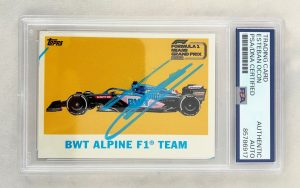 Esteban Ocon Signed Card 2022 Topps Miami GP F1 PSA/DNA 3