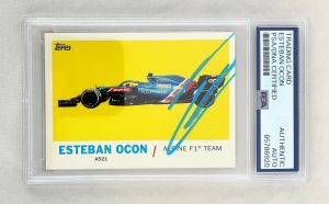 Esteban Ocon Signed Card 2021 Topps #T61-EO F1 PSA/DNA