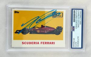 Charles Leclerc Signed Card 2022 Topps Miami GP F1 PSA/DNA 4