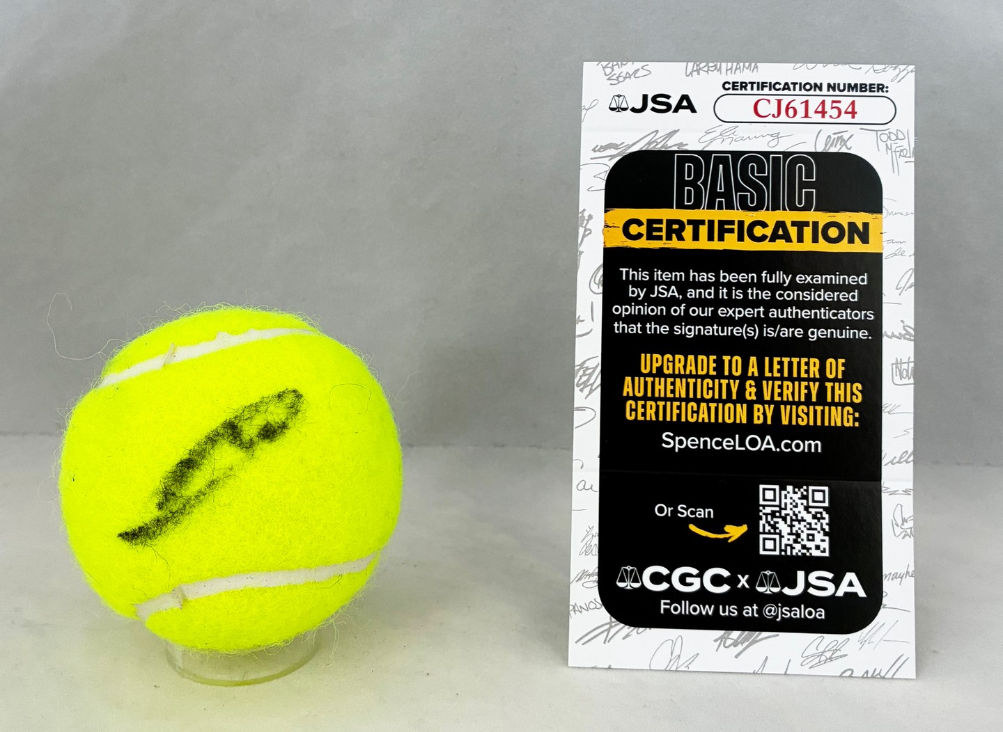 Alexander Bublik Signed Tennis Ball JSA 1