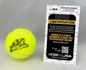 Alex De Minaur Signed Tennis Ball JSA
