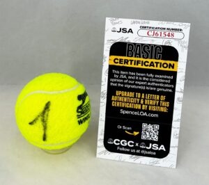 Jannik Sinner Signed Tennis Ball Wimbledon JSA