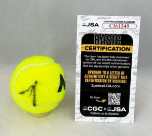 Jannik Sinner Signed Tennis Ball Australian Open JSA