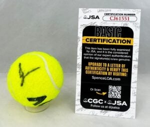 Jannik Sinner Signed Tennis Ball Australian Open JSA 1
