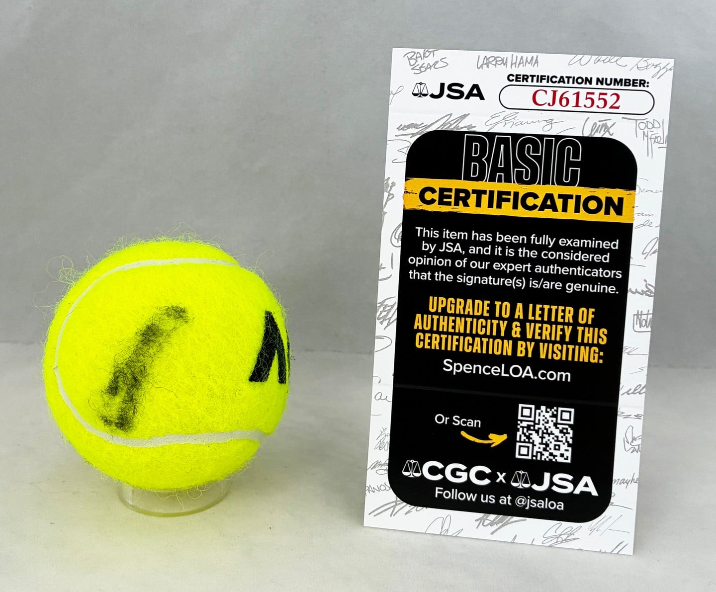 Jannik Sinner Signed Tennis Ball Australian Open JSA 2
