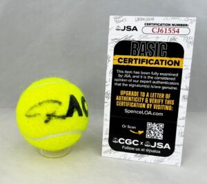 Jannik Sinner Signed Tennis Ball Australian Open JSA 3