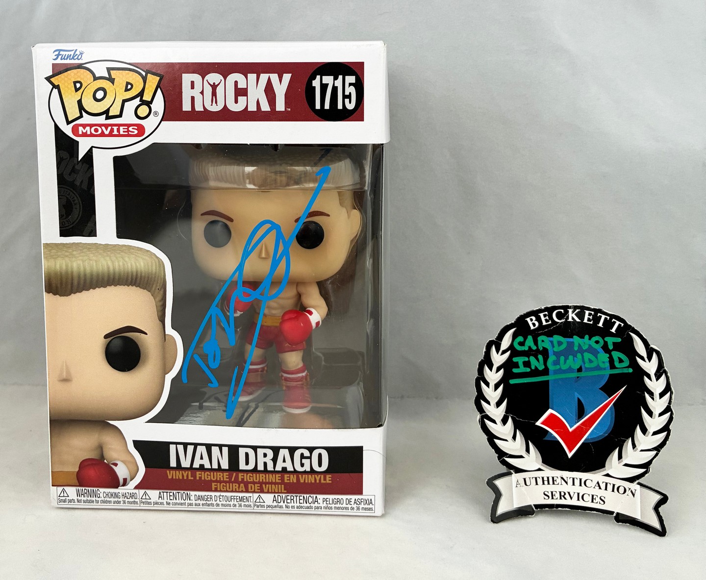 Dolph Lundgren Signed Funko Pop Rocky Ivan Drago Beckett BAS