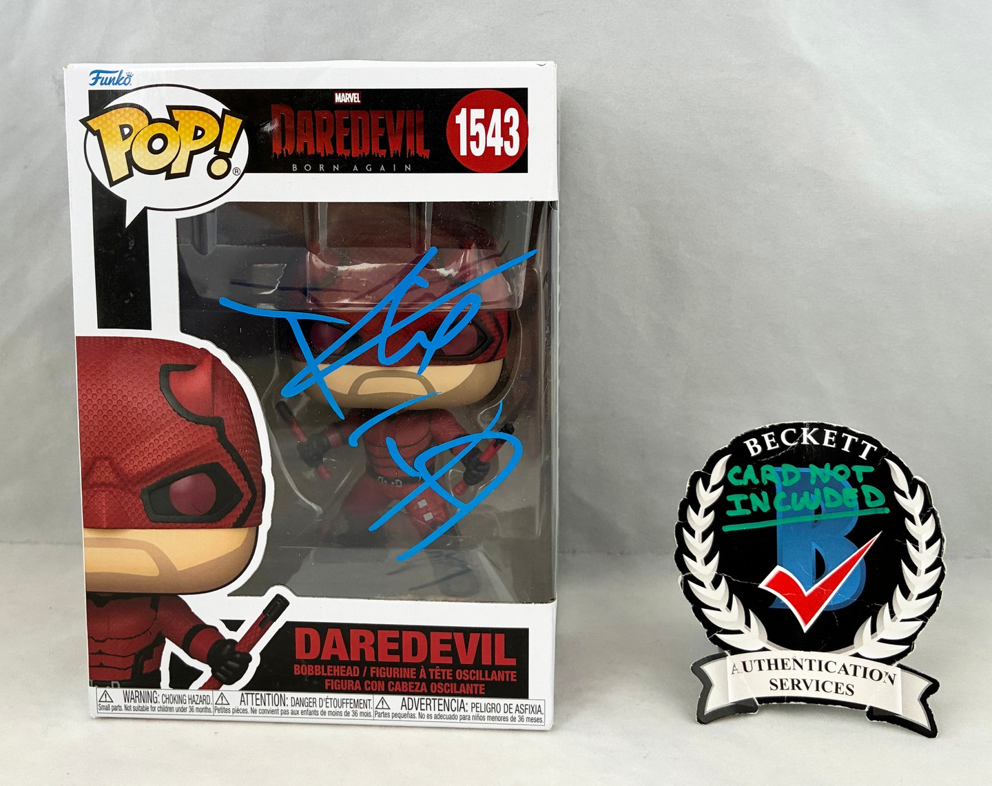 Charlie Cox Signed Funko Pop Daredevil Born Again Beckett BAS