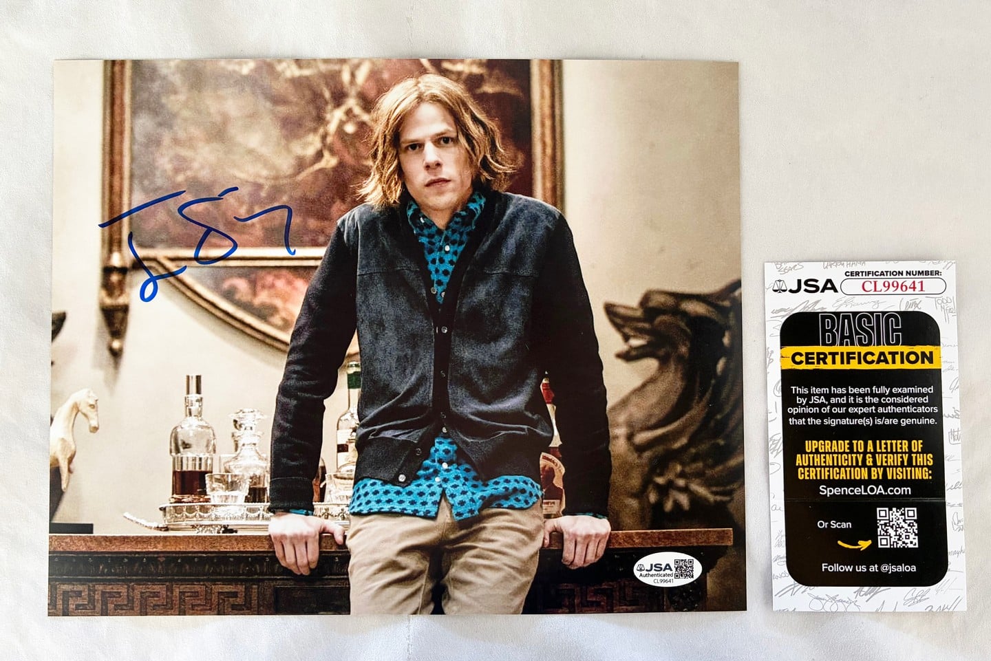 Jesse Eisenberg Signed 8x10 Photo JSA 6