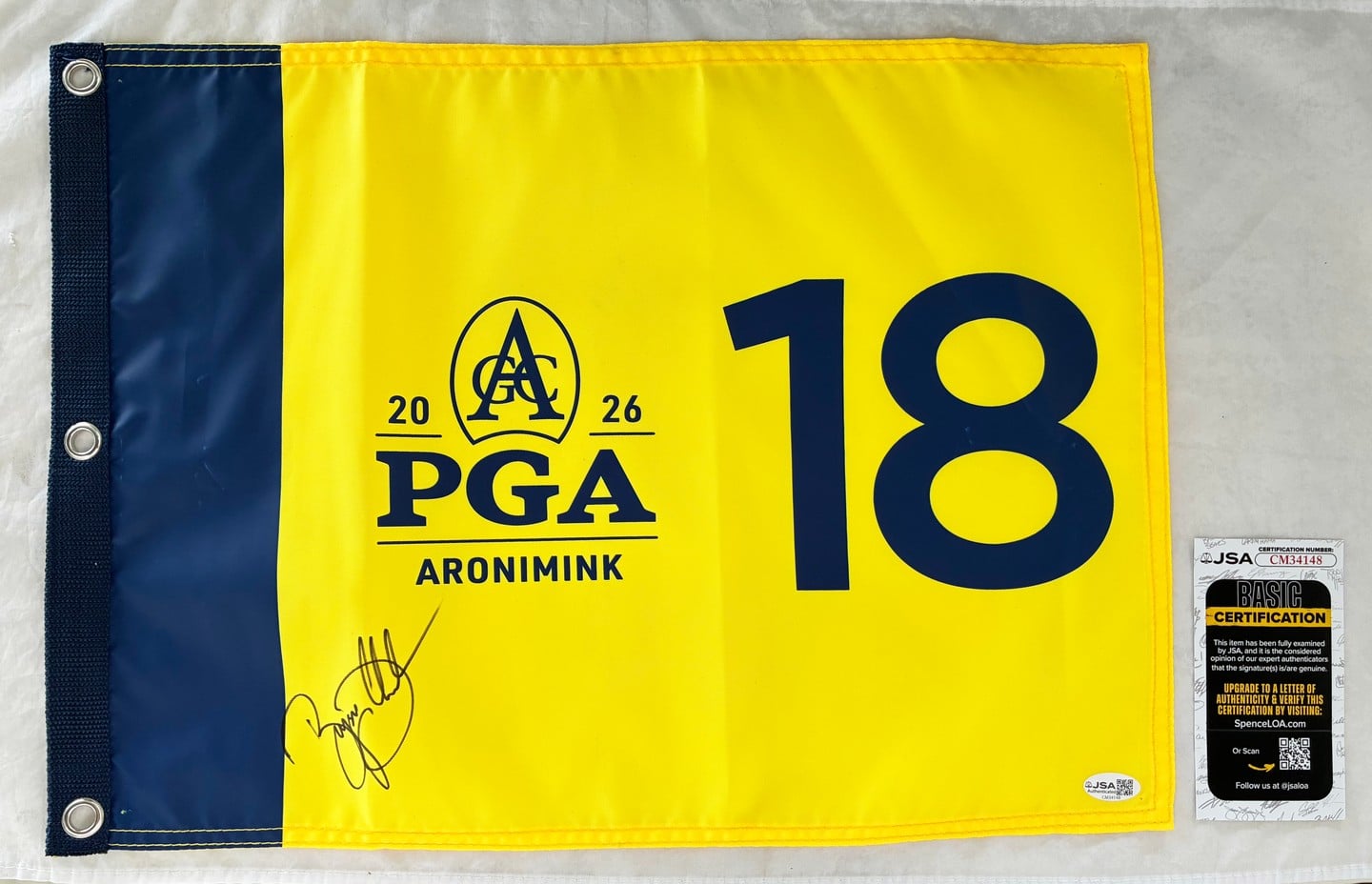 Bryson Dechambeau Signed 2026 PGA Championship Flag JSA 2