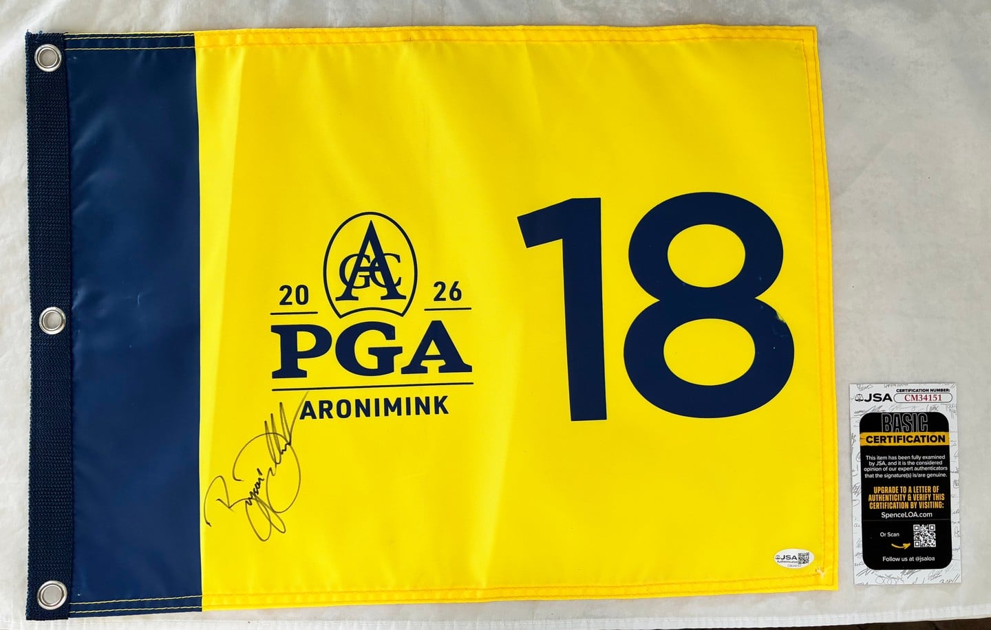 Bryson Dechambeau Signed 2026 PGA Championship Flag JSA 3