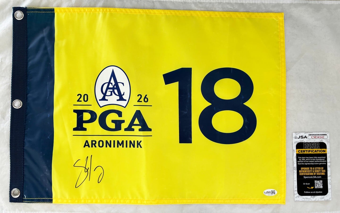 Shane Lowry Signed 2026 PGA Championship Flag JSA